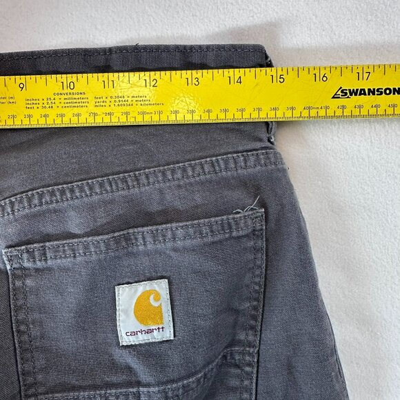 Carhartt Pants Men's 30x30 Gray Rugged Flex Relaxed Fit Canvas Work BN2517-M - Picture 8 of 9